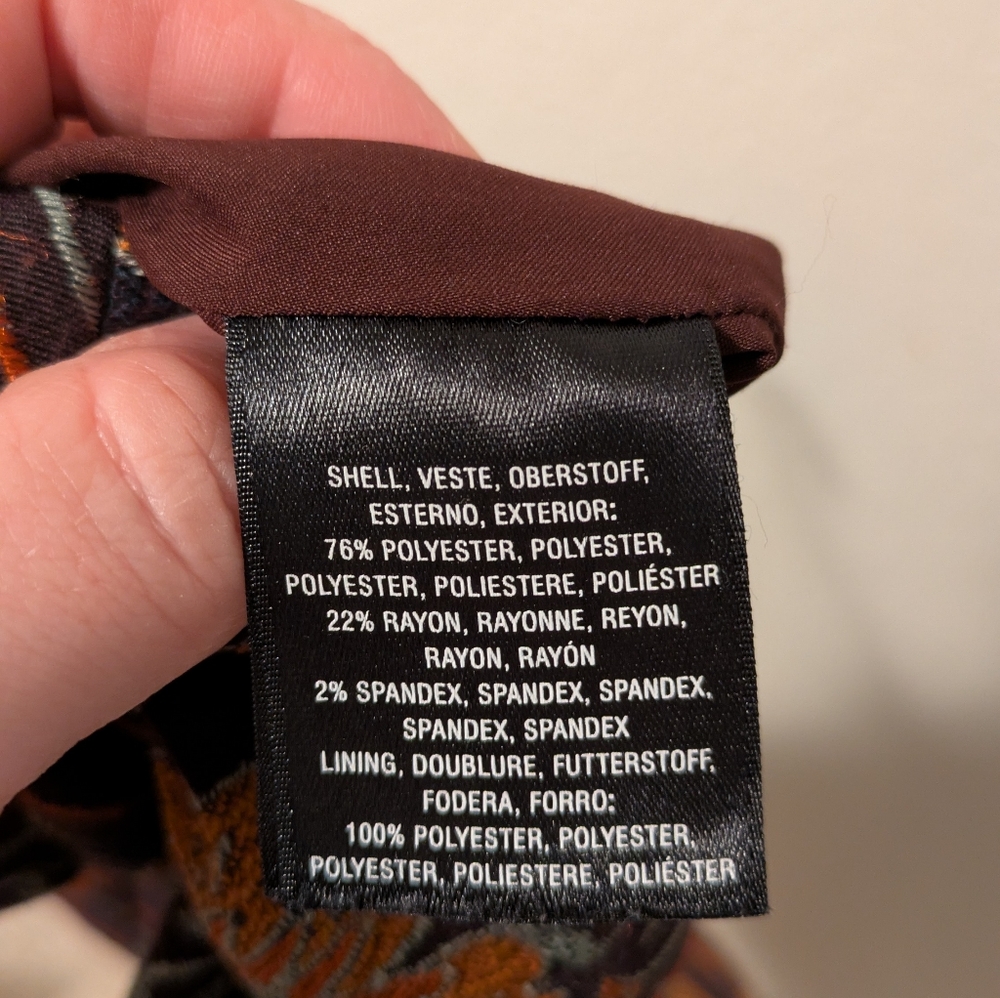 Anthropologie Essential Slim Pants - Brown and Orange - Picture 4 of 4